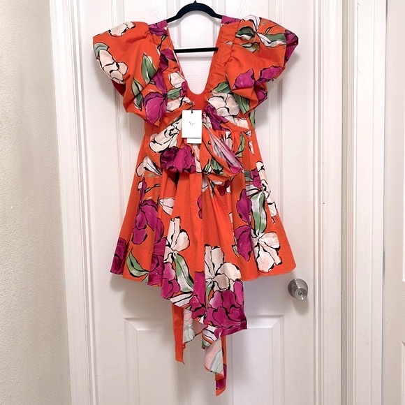 NWT Aje Gretta Bow Back Mini Dress - Picture 10 of 14